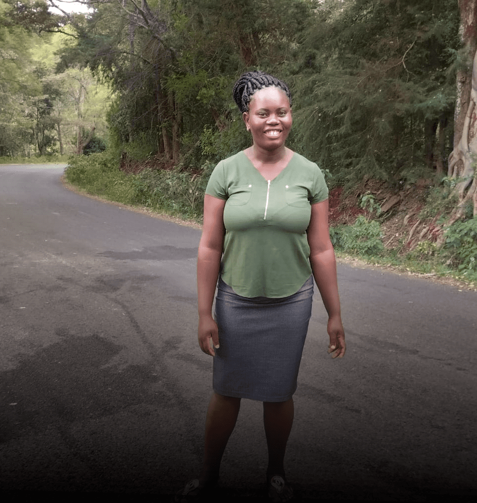 Lydia Wawira posing for a photo